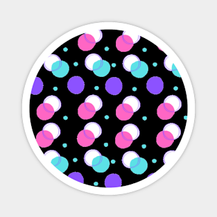 Pink and Violet circle pattern Magnet